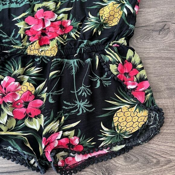 Appaman Kids Girls Black Sleeveless Floral Drawstring Novia Romper Size 10 - Picture 6 of 6